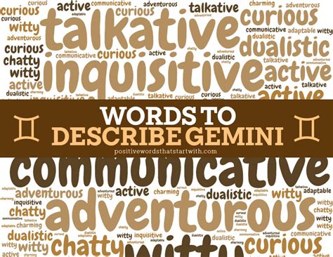 words to describe gemini