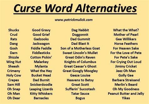 words to replace curse words