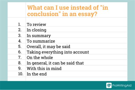words to replace in conclusion
