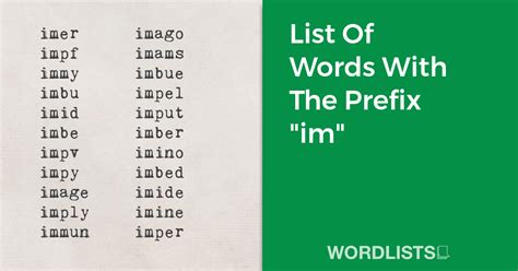 Im Words List