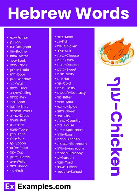 Hebrew Words and Their Meanings