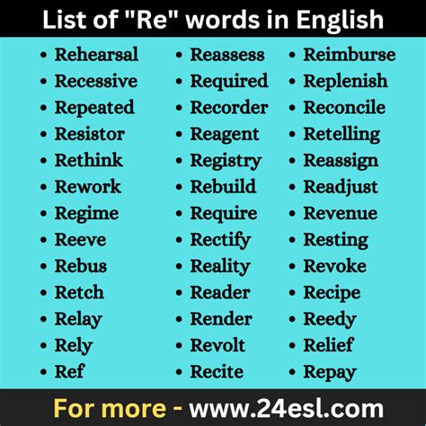 7 Words with Re