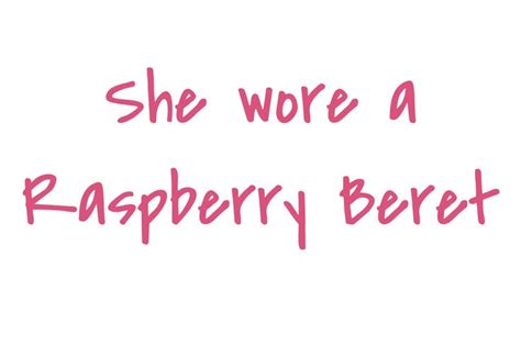 Prince Raspberry Beret Lyrics Raspberry