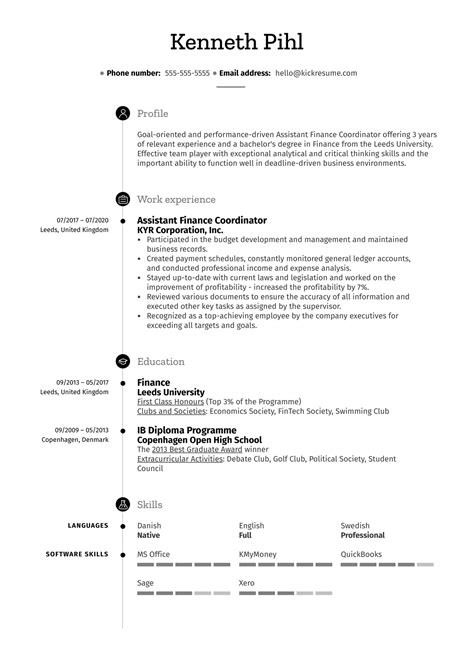 Resume Work Experience Samples
