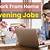 work from home evening jobs