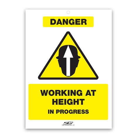 work at height warning signs