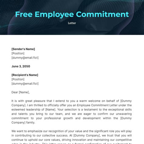 work commitment examples for employees