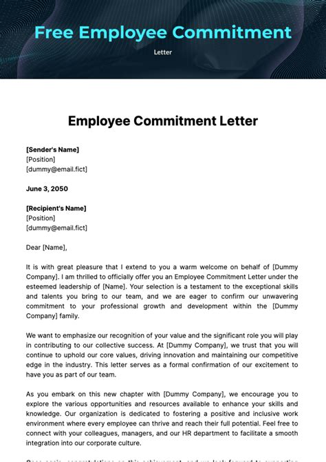 work commitment sample