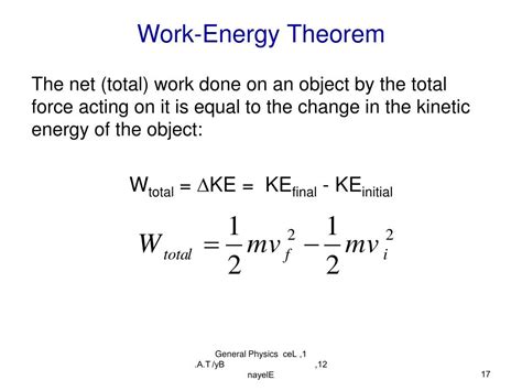 work energy theorem explanation class 11