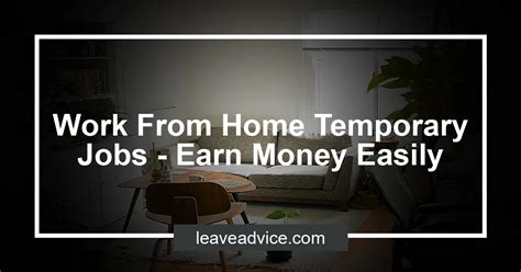 work from home temporary jobs