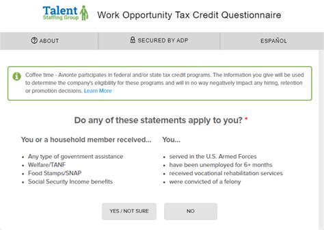 work opportunity tax credit survey