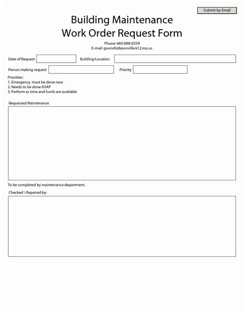 work request template word