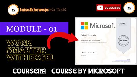 work smarter with microsoft excel coursera quiz answers