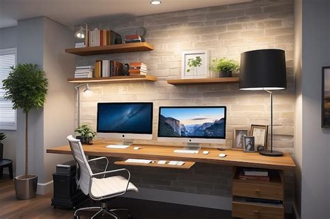 Work Space With Computer