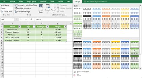 Work With Tables In Excel