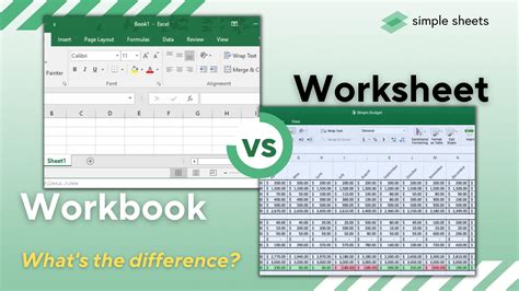 Workbook vs Worksheet Difference