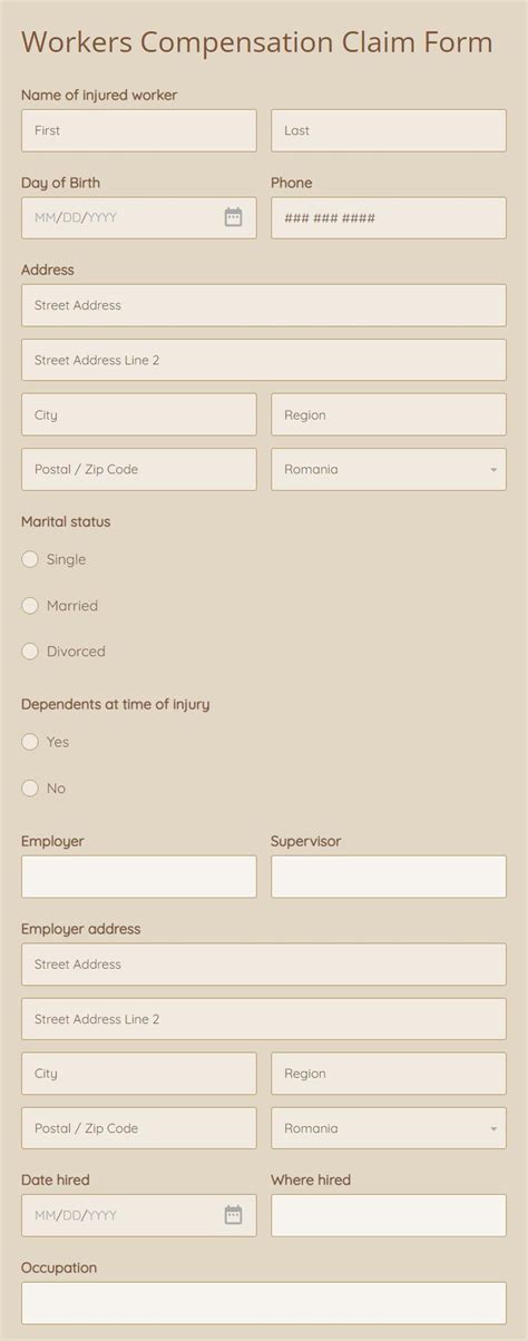 workers compensation claim form template