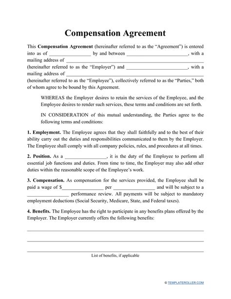 workers compensation voluntary agreement