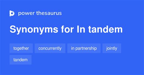 working in tandem synonym