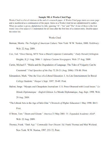 works cited example mla pdf