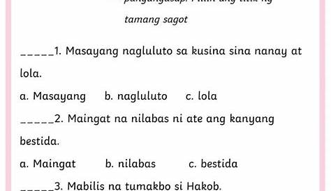 Pang Abay Worksheet For Grade 4 - pang atay