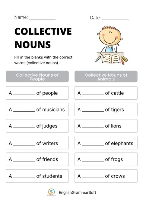 worksheet for collective noun