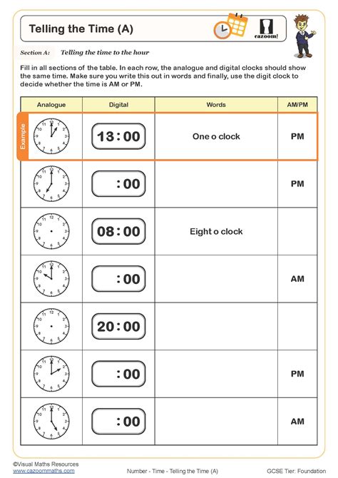 Time Worksheet