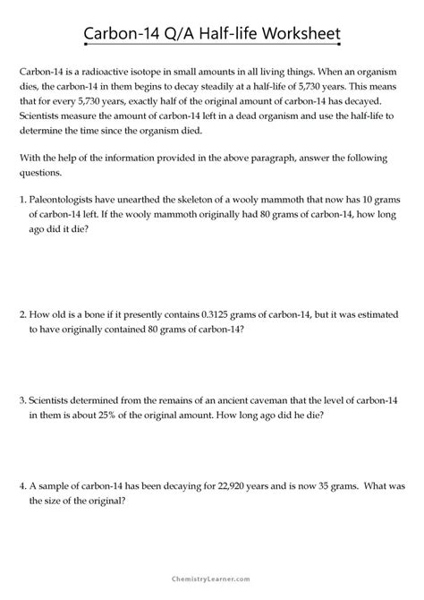Worksheet Math Half Life Problems And Answers