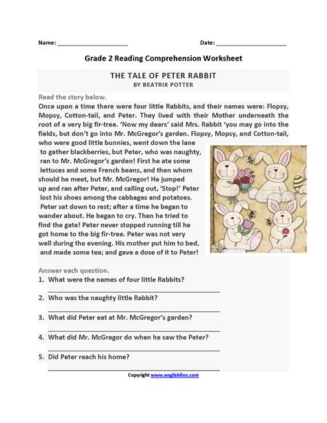 2nd Grade Reading Worksheets Best Coloring Pages For Kids