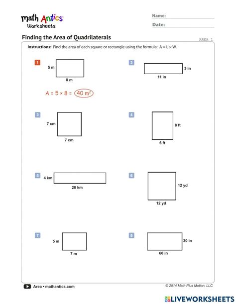 Worksheets For Math Antic Video