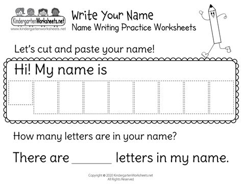 Worksheets For Name Writing Practice