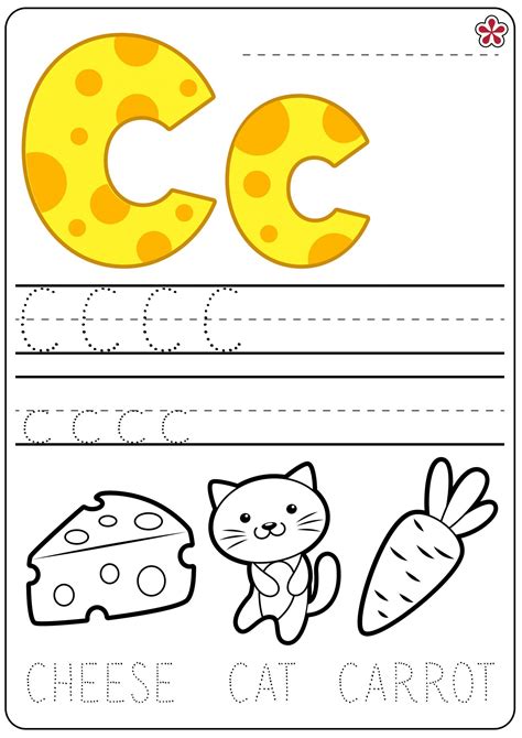 Free Letter C Alphabet Learning Worksheet for Preschool