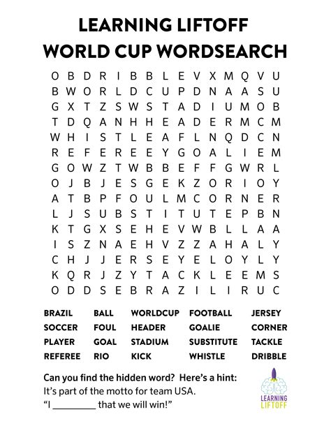 34 Endtoend Football Word Search Puzzles for You Kitty Baby Love