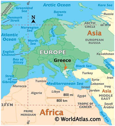 World Map Countries Greece