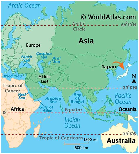World Map Countries Japan