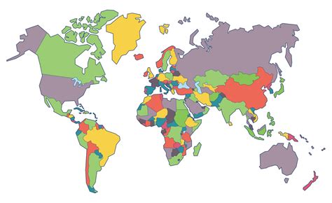 World Map Countries No Names
