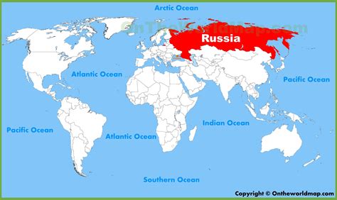 World Map Countries Russia