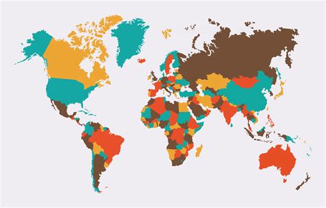 World Map Countries Vector