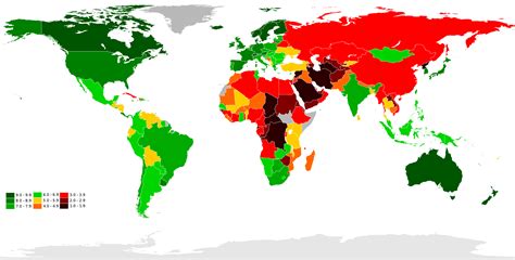 World Map Democratic Countries