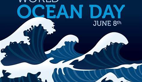 World oceans day poster Royalty Free Vector Image