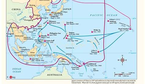 Map Of War In The Pacific World Map
