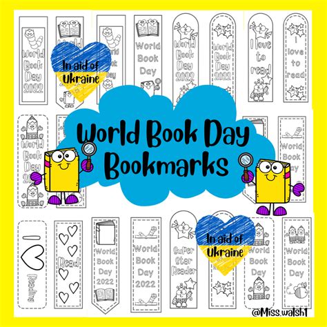 world book day bookmarks 2022