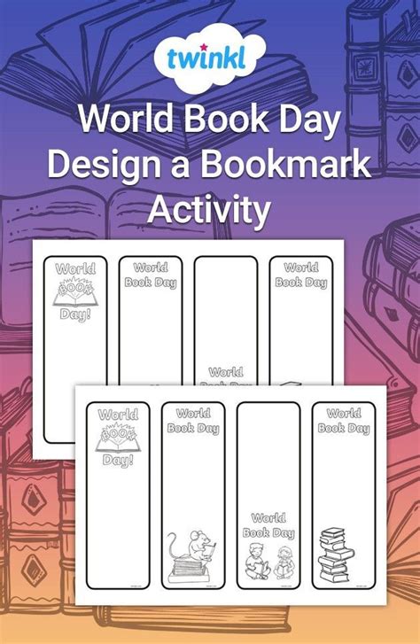 world book day bookmarks template