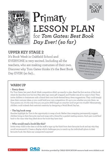 world book day lesson plan