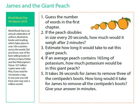 world book day maths activity