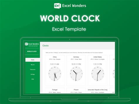 World Clock Excel Formula
