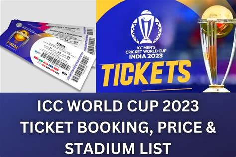 world cup 2023 cricket tickets bangalore