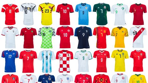 world cup team shirts