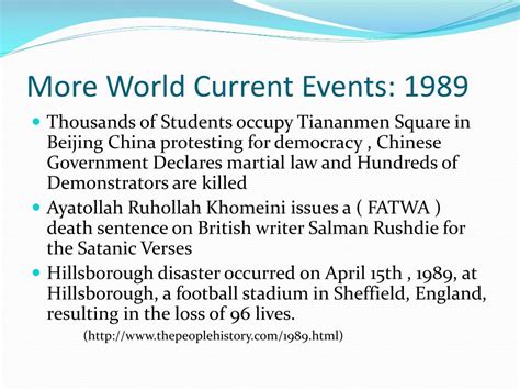 world events in 1989