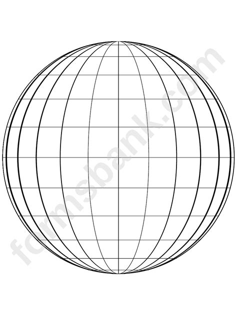 World Globe Template Printable